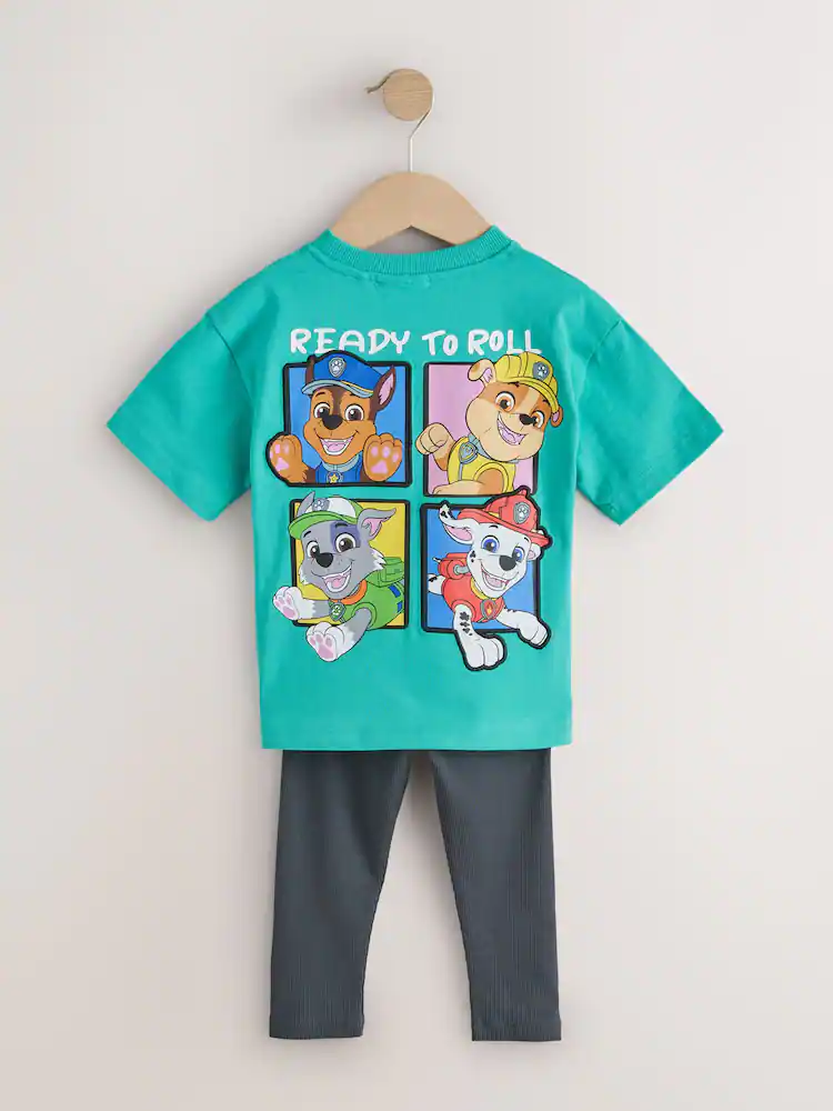 Teal Blue Paw Patrol T-Shirt and Leggings Set