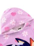Character Purple Bluey And Bingo Hooded 100% Cotton Towel Poncho