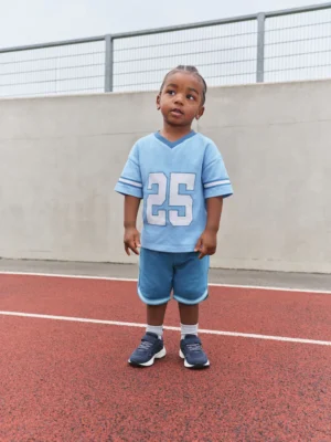 Short Sleeve Varsity Shorts Set