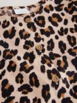 Animal Print Short Sleeve Cotton Dress