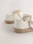 White Bow Espadrille Shoes