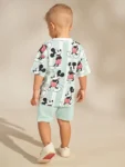 Sage Green Mickey Mouse T-Shirt and Shorts Set