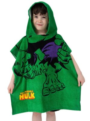 Character Green Marvel The Incredible Hulk Print Towel Poncho