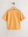 Orange Slogan Short Sleeve Small Graphic T-Shirt