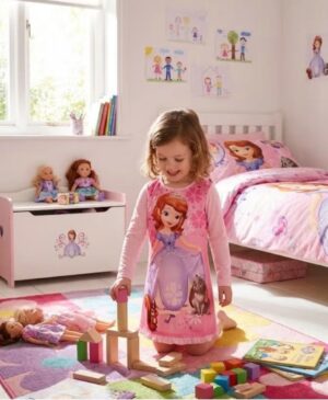 Girls Nightgown Long Sleeves Set100% Cotton.