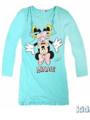 Girls Minnie Mouse Nightdress Kids Disney Nightie Long Sleeves