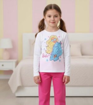 Barbie Pajama Long Sleeves 100% cotton Set