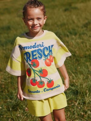 Yellow Stripe Tomato Heavyweight T-Shirt and Shorts Set
