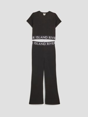 River Island Black Girls Kickflare Set