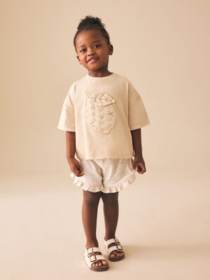 Lemon Yellow Short Sleeve T-Shirt and Shorts Set