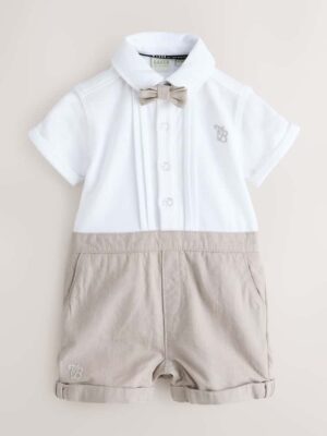 Baker by Ted Baker Blue/Navy Textured Smart Romper