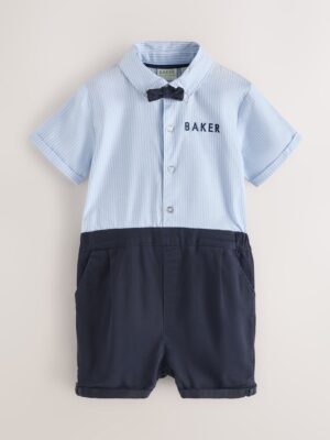 Baker by Ted Baker Blue/Navy Textured Smart Romper