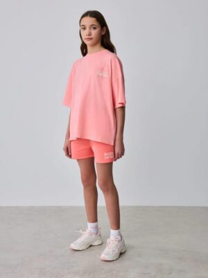 Baker by Ted Baker 2 Piece Oversized Tonal Graphic T-Shirt & Shorts Set