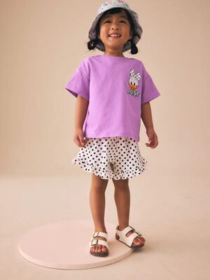 Purple Disney Daisy Duck Shorts Set