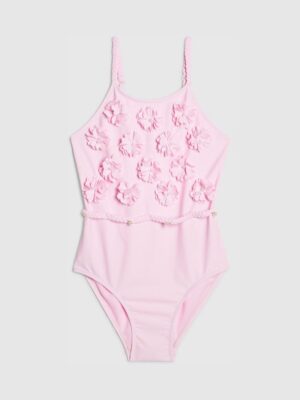 River Island Pink 3D Flower Swimsuit