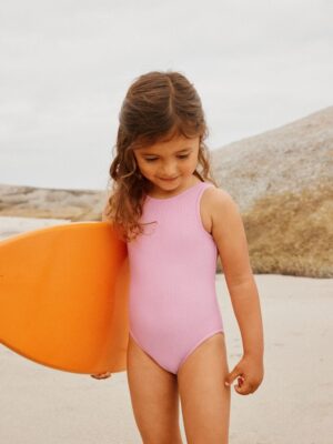 Light Pink Crinkle Swimsuit