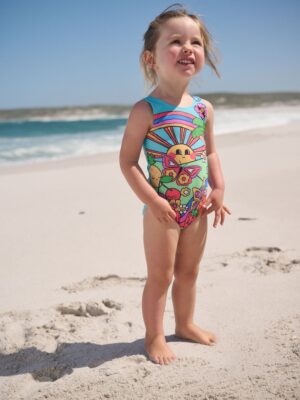 Multi Beach Scene Swimsuit