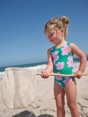 Green Stampy Floral Swimsuit