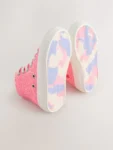Pink Glitter Standard Fit (F) High Top Trainers