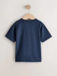 Navy Blue Fire Engine Short Sleeve Appliqué T-Shirt