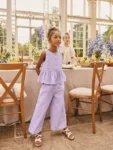 Lilac Purple Waistcoat and Trousers Set