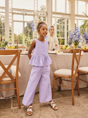 Lilac Purple Waistcoat and Trousers Set