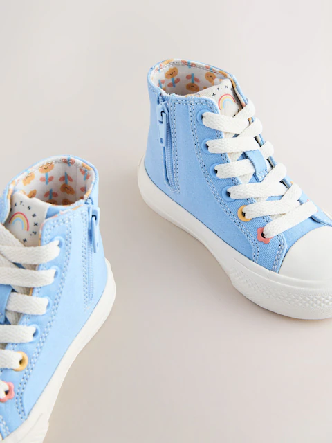 Blue Standard Fit (F) High Top Trainers