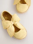 Yellow Bow Espadrille Shoes
