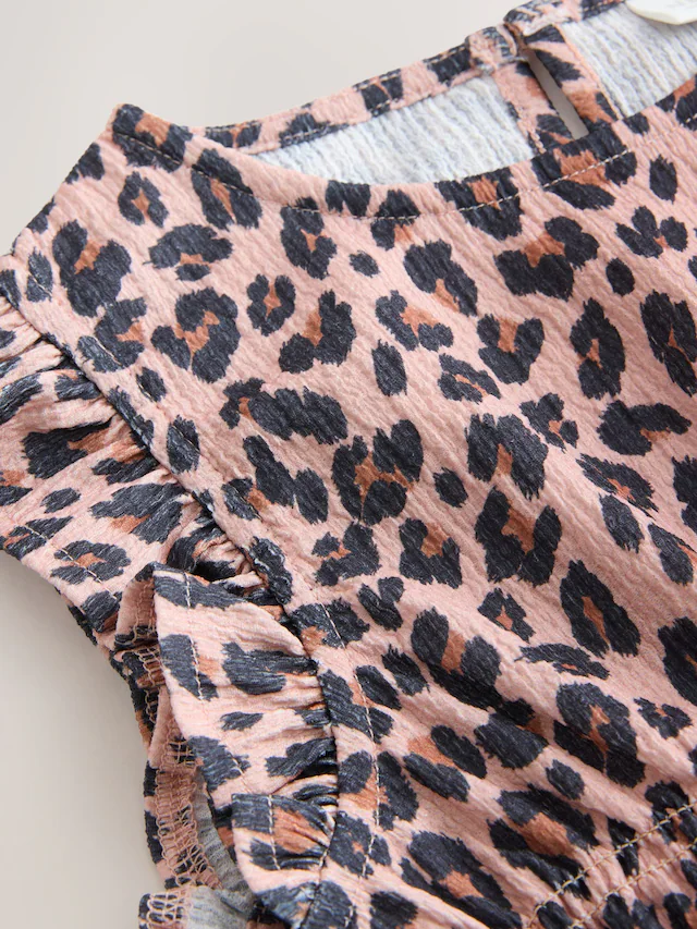 Animal Print Top And Skirt Set