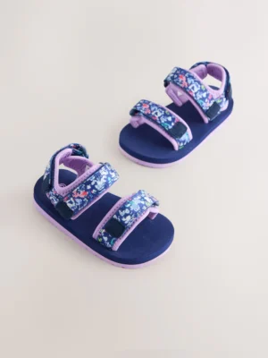 Navy Floral Trekker Sandals
