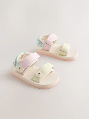 Multi Pastel Stripe Trekker Sandals