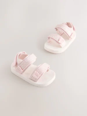 Pink Glitter Trekker Sandals