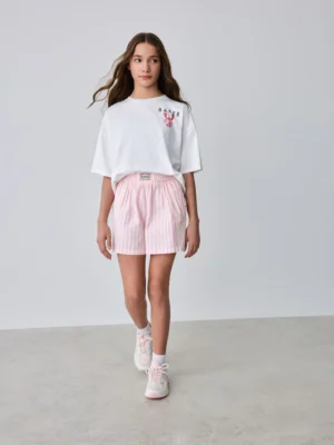 Baker by Ted Baker 2 Piece Oversized Lobster Graphic Tee & Stripe Short Set