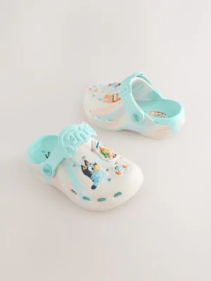 Cream/Blue Bluey Character Clogs