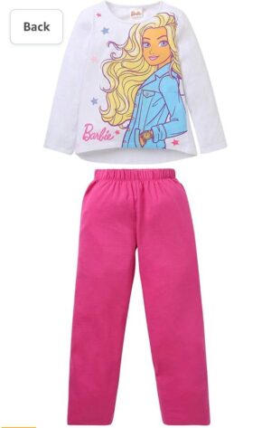 White/Pink Barbie Girls Pyjama