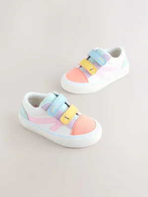 Multi Pastel Standard Fit (F) Touch Fastening Trainers