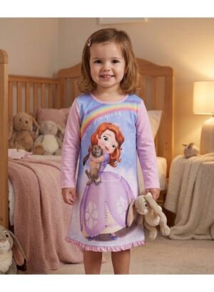 Disney Princess Sofia Nightgown Long Sleeves 100% cotton