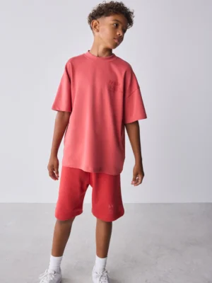 Baker by Ted Baker Oversized Tonal Graphic T-Shirt and Shorts Set