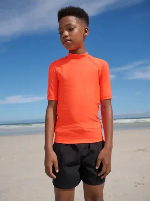 Orange Short Sleeve Rash Vest