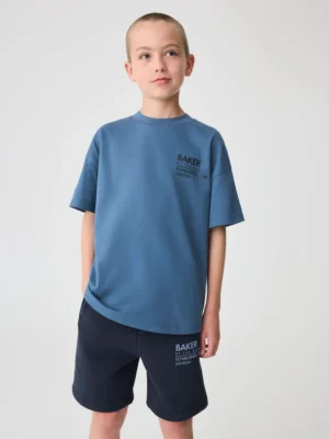 Baker by Ted Baker Oversized Tonal Graphic T-Shirt and Shorts Set