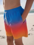 Blue/Orange Ombre Swim Shorts