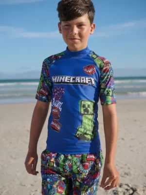 Navy Minecraft Rash Vest