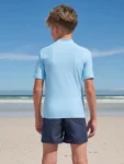 Light Blue Short Sleeve Rash Vest