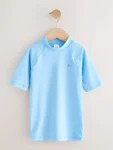 Light Blue Short Sleeve Rash Vest