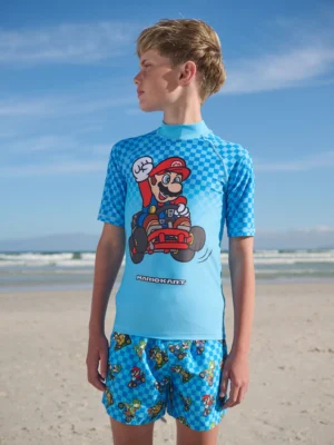 Blue Mario Rash Vest