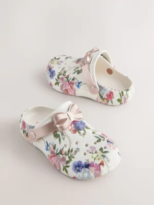 Baker by Ted Baker Bow Clog White Sandals