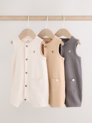 Grey Vest Jersey Baby Romper