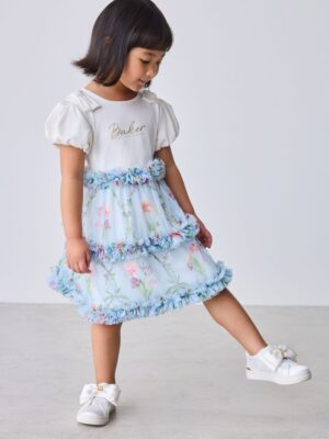 Baker by Ted Baker Floral Ruffle Mesh Mockable