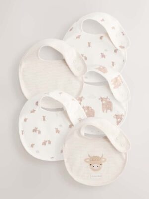 Neutral Hamish Baby Bibs 5 Pack