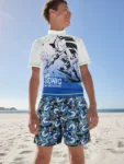 White/Blue Sonic Rash Vest